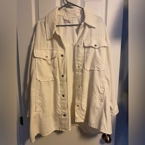 Dex Corduroy Jacket Cream Size 2X